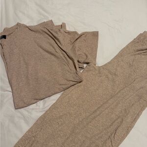 Women's Beige Loungewear Set